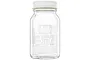 A clear glass Mr. Hobby spare bottle with a white screw-on cap, featuring printed branding and measurement markings on the front.