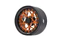 Boom Racing 1.9" Matte Black/Orange Aluminium ProBuild LGB Adjustable Offset Beadlock Rims 2Pcs BRPB075MBKOR