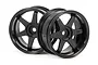 HPI 1.9" (6mm Off-Set) TE37 Black Rims 2Pcs 3846