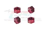 GPM Red Aluminium 12mm Wheel Hexes 4Pcs MGG010-R