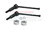 GPM Carbon Steel Rear CVD Driveshafts 2Pcs w/ Silver Aluminium Wheel Hexes MGG059RS-S