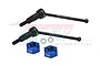 GPM Carbon Steel Front CVD Driveshafts 2Pcs w/ Blue Aluminium Wheel Hexes MGG048FS-B