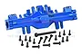 GPM Blue Aluminium Quick Release Front Differential/Axle Housing LMTM012-B