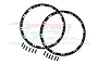 GPM Black Aluminium Rear Wheel Reinforcement Rings 2Pcs MX0505R-BK