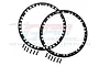 GPM Black Aluminium Front Wheel Reinforcement Rings 2Pcs MX0505F-BK