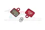 GPM Red Aluminium & Inlaid Friction Material Front Brake Pads 2Pcs MX035/SPN-R