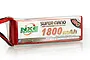 NXE Super-Nano 1800mAh 40C LiPo battery pack with red soft casing and black wiring, shown against a white background.