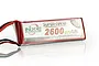 NXE Power 2600mAh 40C soft case LiPo battery with red casing and black and red wires.