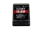 A FlySky FS-R4P 2.4GHz 4-channel micro receiver in a translucent black plastic case against a white background.