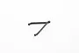 A black plastic triangular suspension link or pole spare part for an RC vehicle on a white background.