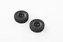 FMS All-Terrain Tyres on Black Rims - Glued Wheels 2Pcs C3060