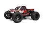 Maverick Quantum2 MT Flux 1/10 scale RC stadium truck in red, white, and black livery, featuring large off-road tires and a detailed polycarbonate body.