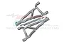 GPM Silver Aluminium Front Upper Suspension Arms 2Pcs w/ Pins ER054-S