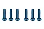Factory Team Aluminium 3x14mm Fine Thread Button Head Screws 6Pcs - Blue 91541