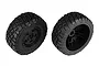 Team Associated 2.2/3.0" Pro4 SC10 Tyres On Fifteen52 Black Rims - Glued Wheels 2Pcs 25860