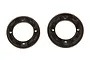 Two black plastic spur gears for RC cars, one with 72 teeth and one with 78 teeth, shown against a white background.