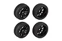 Team Associated 1.9" Apex2 Tyres on Black Rims - Glued Wheels 2Pcs 31925