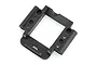 A black plastic rear bulkhead spare part for an HSP RC car, shown from a top-down perspective on a white background.