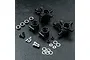 MST Black Aluminium Rear Hub Set 210620BK