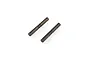 Two metal suspension arm pins for an RC car, shown against a plain white background.