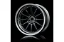 MST 1.9" 21 Off-Set Changeable Flat Silver/Silver Black Rims 4Pcs 102091SBK