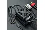 MST XBL 50A brushless electronic speed controller with cooling fan, power switch, and pre-soldered connectors on a black textured surface.