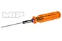 MIP 3/32 inch G2 hex driver with a translucent orange handle and black metal shaft, featuring a purple collar and MIP branding.