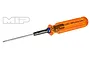 MIP 2.5mm G2 hex driver with a translucent orange handle and a black steel shaft, featuring the MIP logo and website on the handle.