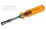 MIP 5.5mm G2 nut driver featuring a translucent orange handle and a black metal shaft with green collar.