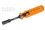 MIP 7mm G2 nut driver with a translucent orange handle and a black steel shaft, featuring a blue anodized collar.