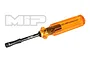 MIP 3/16 inch G2 nut driver with a translucent orange handle and black metal shaft against a white background.