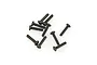 A small pile of ten black metal coarse thread binder head screws for RC cars.