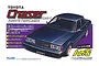 Fujimi 1/24 scale Toyota Chaser Avante GX61 plastic model kit box art featuring a dark blue sedan.