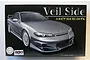 Fujimi 1/24 scale Nissan Silvia S15 Veilside EC-I model kit box art featuring a silver modified sports car on a black background.