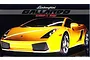 The box art for a Fujimi 1/24 scale Lamborghini Gallardo plastic model kit, featuring a bright yellow sports car against a black background.