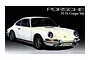 Box art for a Fujimi 1/24 scale 1969 Porsche 911S Coupe model kit featuring a white classic Porsche on a black background.