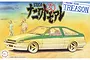 Box art for a Fujimi 1/24 scale Toyota AE86 Trueno model kit featuring an illustrated green and white car with two characters in the background.