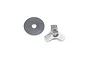 Axial slipper clutch hub and plate spare parts for RC vehicles on a white background.