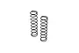 Two black metal RC shock springs positioned vertically against a plain white background.