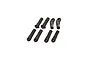 A set of eight black ARRMA RC rod ends arranged in two rows on a white background.