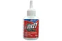 A 20g bottle of Deluxe Materials Roket Hot super-thin cyanoacrylate glue with a white applicator cap and red and white label.