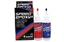 Deluxe Materials Speed Epoxy II 4 Minute adhesive kit including a cardboard box, one bottle of adhesive, and one bottle of hardener.