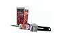 Deluxe Materials Aero Tech Dispenser tool with a dual-cartridge epoxy syringe attached, shown next to its product packaging box.