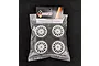 Solaris Mini 28J Premounted Touring Car Rubber Tyres w/ White Rims 4Pcs S-M28J0M2W