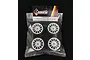 Solaris Mini 32J Slick Rubber Touring Car Tyres on White Rims - Glued Wheels 4Pcs S-M32J0M2W