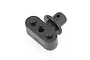 A black plastic HSP front body mount spare part for RC cars, shown from a top-down angle on a white background.
