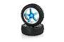 HSP 2.3" Front Tyres on Blue Chrome Rims - Wheels 2Pcs 06010A