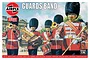 Box art for Airfix 1/76 Guards Band model kit showing a group of British Guards in red tunics and bearskin hats playing musical instruments.