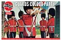 Airfix Guards Colour Party 1/76 scale plastic model kit box art showing British guardsmen in red tunics and bearskin hats.