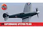 Airfix 1/72 scale Supermarine Spitfire PR.XIX model kit packaging showing a blue and grey Spitfire in flight.